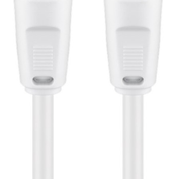 GOOBAY καλώδιο κεραίας αρσενικό σε θηλυκό 11511, 70dB, 2.5m, λευκό