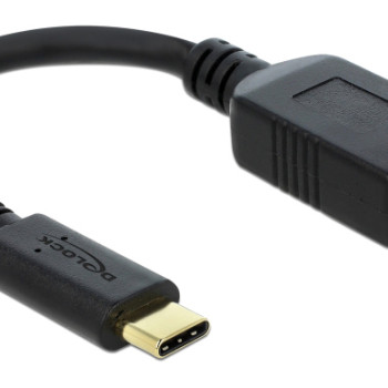 DELOCK καλώδιο USB-C σε USB 65634, USB3.1, Gen 1, 3A, 5Gbps, 15cm, μαύρο