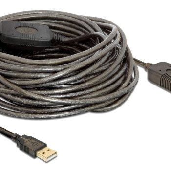 DELOCK καλώδιο USB 2.0 αρσενικό σε θηλυκό 82689, active, 15m, μαύρο