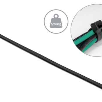 DELOCK Δεματικά καλωδίων 19559, 200x4.8mm, μαύρα, 100τμχ