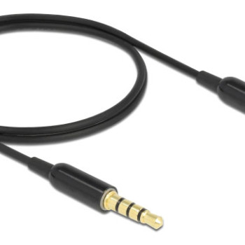DELOCK καλώδιο 3.5mm 66075, CTIA, 32AWG, 0.5m, μαύρο