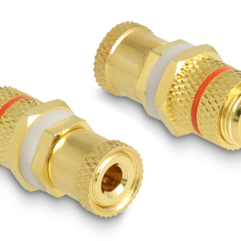 DELOCK αντάπτορας σύνδεσης καλωδίων ήχου 64145, κόκκινος-χρυσός