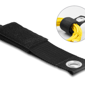 DELOCK ιμάντες τύπου Velcro 19567, 43.5 x 5cm, μαύρος, 5τμχ