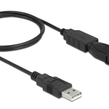DELOCK αντάπτορας USB σε RS-232 DB9 61506 με καλώδιο USB, 0.8m, μαύρο