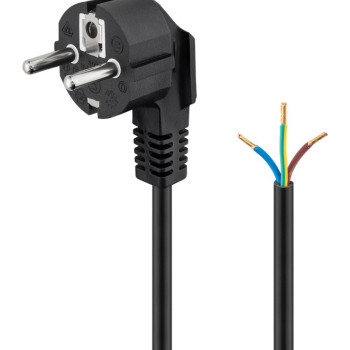 GOOBAY καλώδιο τροφοδοσίας 96034, γωνιακό, 1mm², 5m, μαύρο