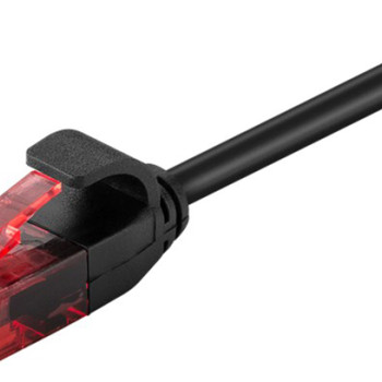 GOOBAY καλώδιο δικτύου 93713, CAT 6 U/UTP, slim, copper, 0.5m, μαύρο