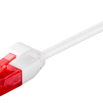 GOOBAY καλώδιο δικτύου 93691, CAT 6 U/UTP, slim, copper, 0.5m, λευκό