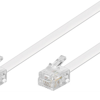 GOOBAY καλώδιο τηλεφώνου 93065, RJ11 6P4C, CCA, 15m, λευκό