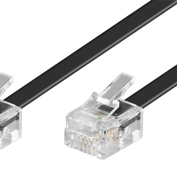 GOOBAY καλώδιο τηλεφώνου 50318, RJ11 6P4C, CCA, 6m, μαύρο