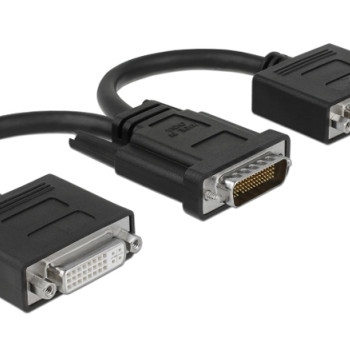 DELOCK αντάπτορας DMS-59 σε 2x DVI 65281, 20cm, μαύρος