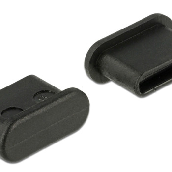 DELOCK κάλυμμα προστασίας για θύρα USB-C 64014, μαύρο, 10τμχ