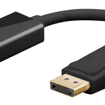 GOOBAY καλώδιο DisplayPort σε HDMI 67881, 4K/30Hz, 0.1m, μαύρο