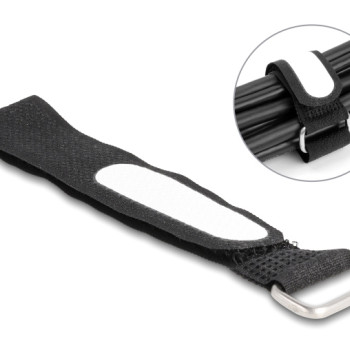 DELOCK ιμάντες τύπου Velcro 19606, 20.3 x 2cm, μαύρος, 5τμχ