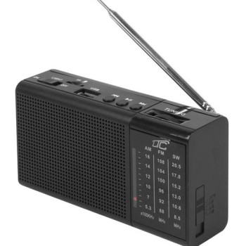 LTC φορητό ραδιόφωνο & ηχείο LXLTC2030 με φακό, USB/TF/AUX, μαύρο