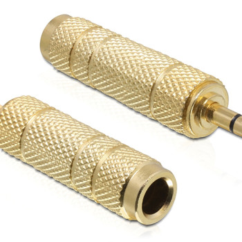 DELOCK αντάπτορας 3.5mm σε 6.35mm 65360, μεταλλικό, gold plated