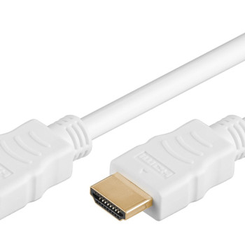 GOOBAY καλώδιο HDMI 2.0 61018 με Ethernet, 4K/60Hz, 18 Gbps, 1m, λευκό