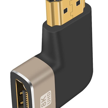 POWERTECH αντάπτορας HDMI 2.1 CAB-H160, 8K/60Hz, γωνιακός, μαύρος