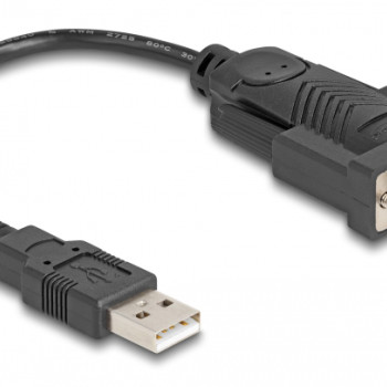 DELOCK αντάπορας USB σε RS-232 61549, 921.6Kbps, 0.25m, μαύρος