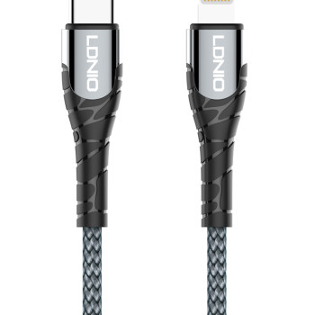 LDNIO καλώδιο Lightning σε USB-C LC111, 30W PD, 1m, γκρι