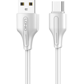 LDNIO καλώδιο USB-C σε USB LS540, 2.4A, 20cm, λευκό
