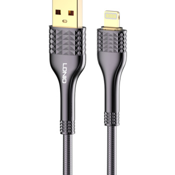 LDNIO καλώδιο Ligntining σε USB LS652, 30W, 2m, γκρι