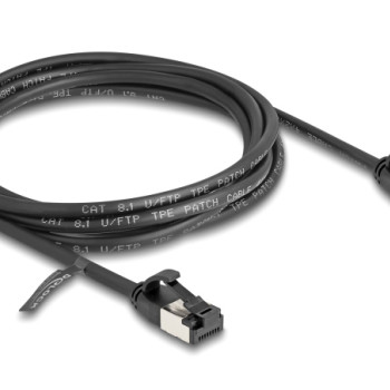 DELOCK καλώδιο δικτύου 80184, CAT 8.1 U/FTP, 40Gbps, εύκαμπτο, 2m, μαύρο