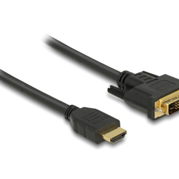 DELOCK καλώδιο HDMI σε DVI 85653, 2K/60Hz, 7.92 Gbps, 1.5m, μαύρο