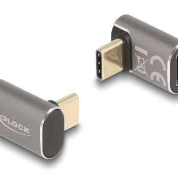 DELOCK αντάπτορας USB-C 60054, αρσενικό σε θηλυκό, 100W, 40Gbps, γκρι