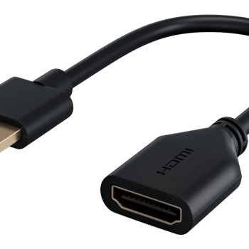 GOOBAY αντάπτορας HDMI 64824, εύκαμπτος, 4K/60Hz, 18Gbps, μαύρος