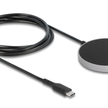 DELOCK ασύρματος φορτιστής 66467, 15W, μαγνητικός, μαύρος