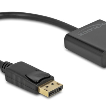 DELOCK αντάπτορας DisplayPort σε HDMI 63585, 4K/30Hz, active, μαύρος