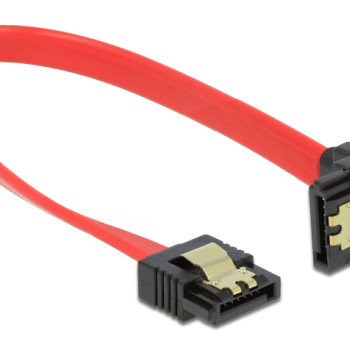 DELOCK καλώδιο SATA 83977, γωνιακό, 6Gb/s, 20cm, κόκκινο