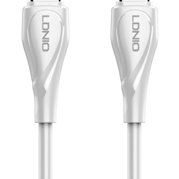 LDNIO καλώδιο USB-C σε USB-C LC611C, 65W PD, 1m, λευκό