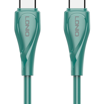 LDNIO καλώδιο USB-C σε USB-C LC611C, 65W PD, 1m, πράσινο