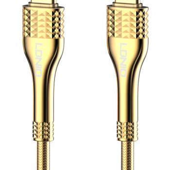LDNIO καλώδιο USB-C σε USB-C LC651C, 65W, 1m, χρυσό