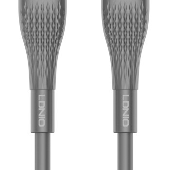 LDNIO καλώδιο USB-C σε USB-C LC671C, 65W PD, 1m, γκρι
