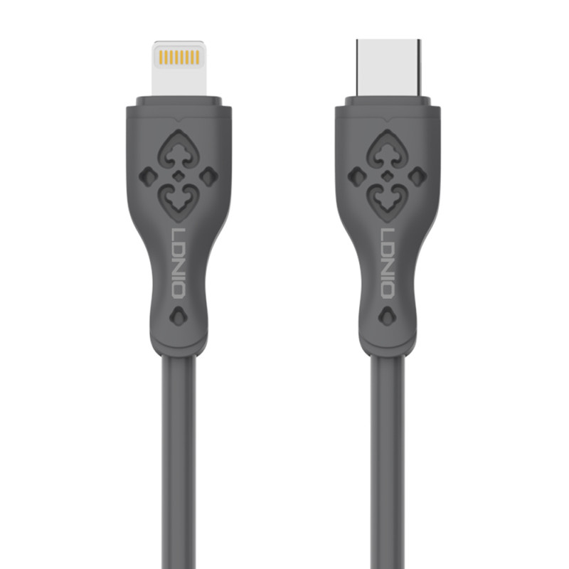 LDNIO καλώδιο Lightning σε USB-C LC811I, 30W PD, 1m, γκρι