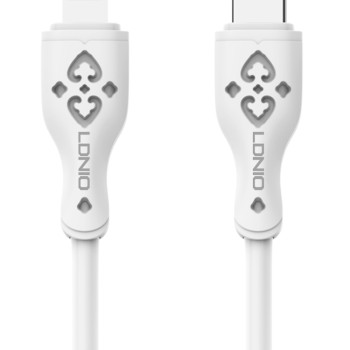 LDNIO καλώδιο Lightning σε USB-C LC812I, 30W PD, 2m, λευκό