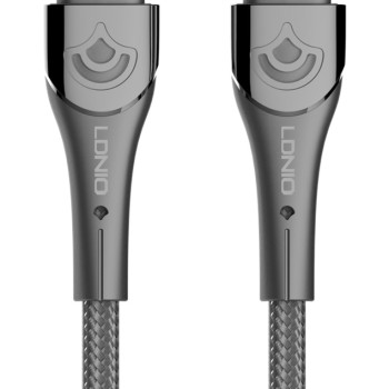 LDNIO καλώδιο USB-C σε USB-C LC861C, 65W PD, 1m, γκρι