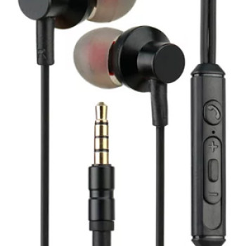 LDNIO earphones με μικρόφωνο HP06, 3.5mm σύνδεση, Φ10mm, 1.2m, μαύρα