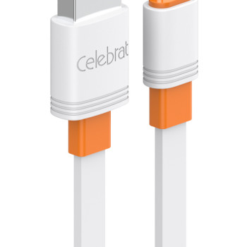 CELEBRAT καλώδιο USB-C σε USB CB-33C, flat, 3A, 1m, λευκό