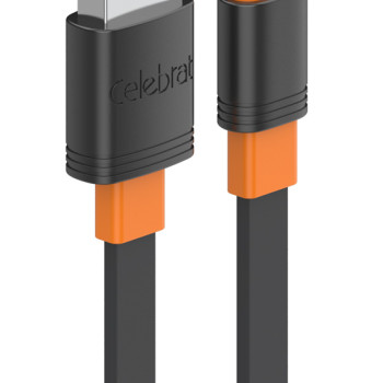 CELEBRAT καλώδιο USB-C σε USB CB-33C, flat, 3A, 1m, μαύρο