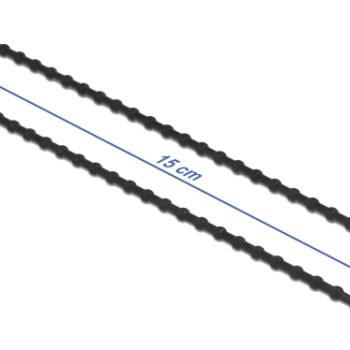 DELOCK reusable δεματικά καλωδίων 19568, 150x2.4mm, μαύρα, 100τμχ