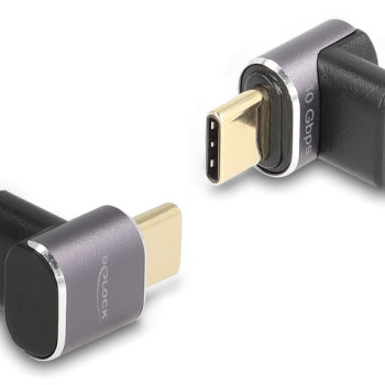 DELOCK αντάπτορας USB-C 60059, αρσενικό σε θηλυκό, 100W, 40Gbps, γκρι