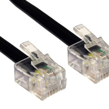 POWERTECH καλώδιο τηλεφώνου RJ11 6P4C CAB-T009, 3m, μαύρο