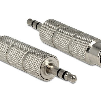 DELOCK αντάπτορας από 3.5mm σε 6.3mm 65548, μεταλλικός, ασημί