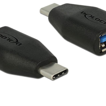 DELOCK αντάπτορας USB-C σε USB 3.1 θηλυκό 65519, 10Gbps, μαύρος