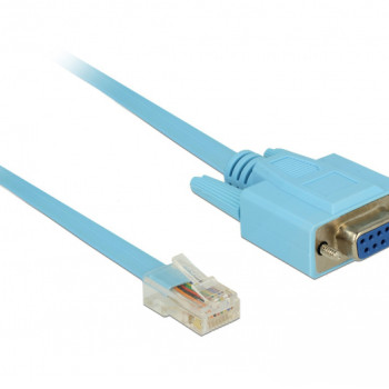 DELOCK Καλώδιο Serial RS-232 DB9 female σε RJ45 male, 1m, μπλε