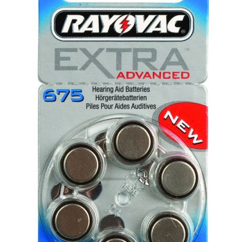 RAYOVAC μπαταρίες ακουστικών βαρηκοΐας 675MF, mercury free, 1,45V, 6τμχ