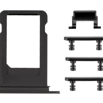 Πλαϊνά πλήκτρα και Βάση Sim για iPhone 7, Black